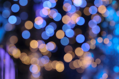 Defocused image of illuminated lights