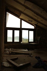 Interior of abandoned house