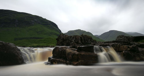 River flowing through rocks