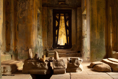 Interior of abandoned building