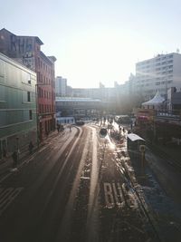 City street at dusk