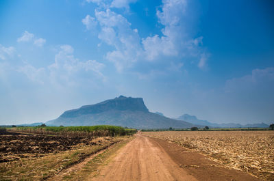 Scenic view of desert against sky