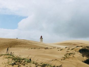 Scenic view of land against sky