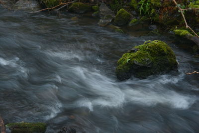 Scenic view of waterfall