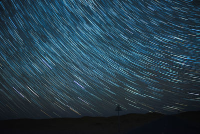 Low angle view of star field against sky at night