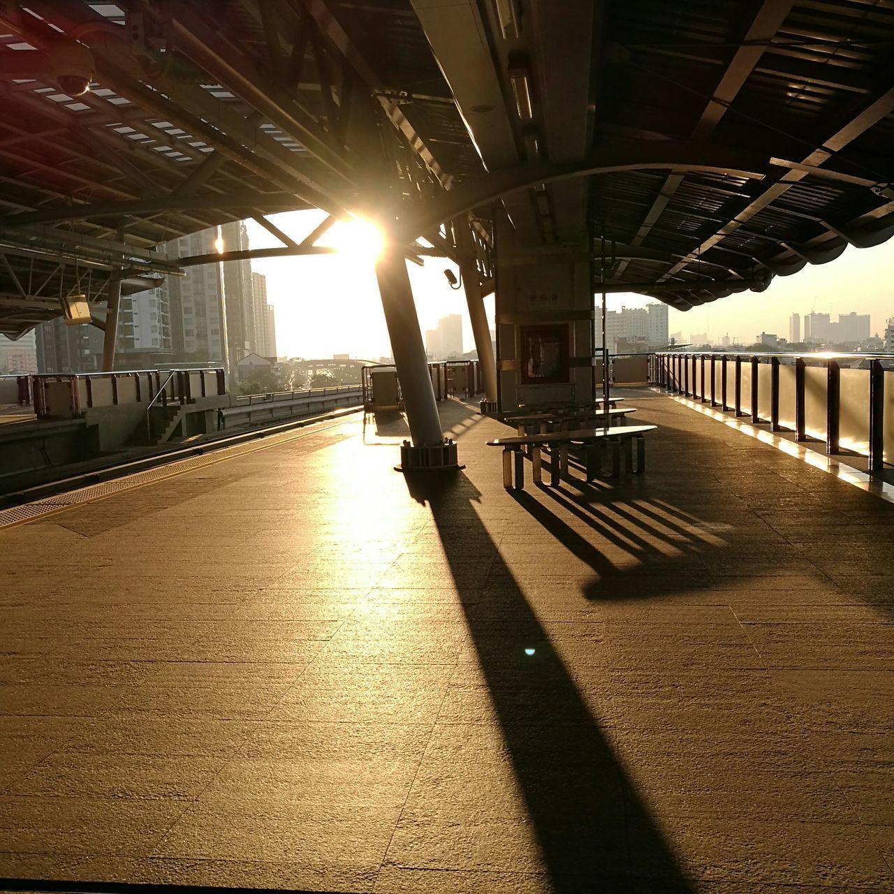 SHADOW OF BRIDGE ON CEILING