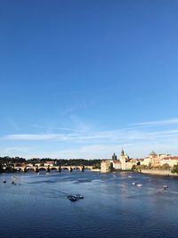 Scenic view of prague waterfront