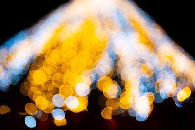 Defocused image of illuminated lights