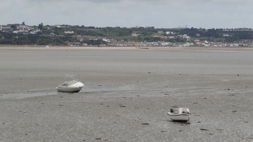 Nautical vessel on beach