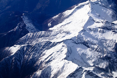 Scenic view of snowcapped mountain