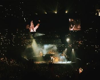 Group of people at music concert