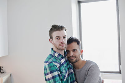 Portrait of a young gay couple