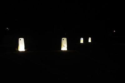 View of illuminated tunnel