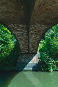 Arch bridge over river