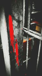 Close-up of red wall