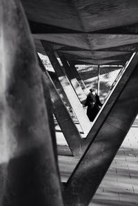 Man and woman on staircase