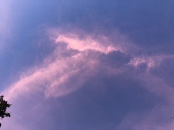 Low angle view of clouds in sky