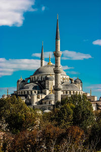 View of building against blue sky