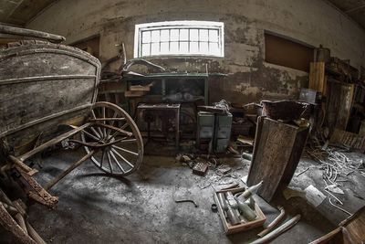 Interior of abandoned building