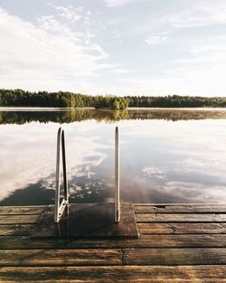 Reflection of clouds in water