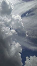 Low angle view of cloudy sky