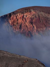 Low angle view of mountain against sky