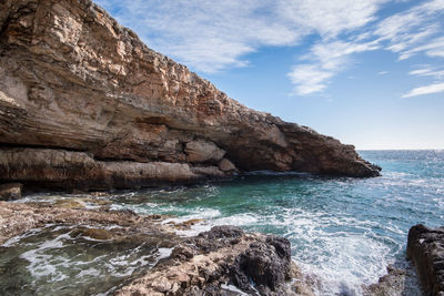 Rock formations at seaside