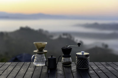 Close-up of coffee on table