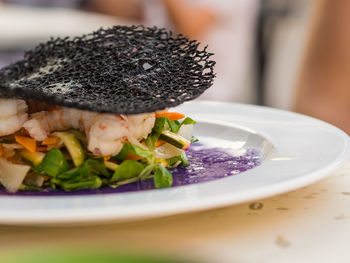 Close-up of food in plate