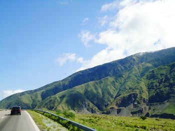 Road passing through mountains