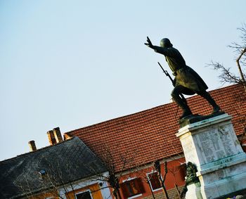 Low angle view of statue