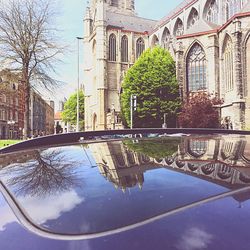 Reflection of buildings in water