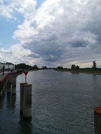 Scenic view of river against sky