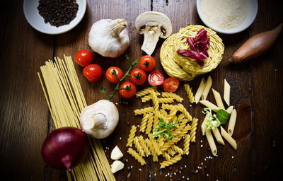 High angle view of fruits in container