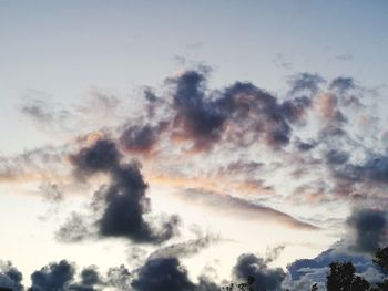 Low angle view of clouds in sky