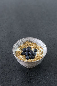 High angle view of breakfast in bowl