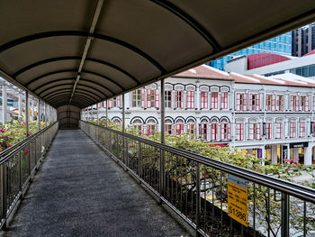 High angle view of bridge