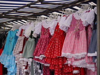 Clothes drying in row