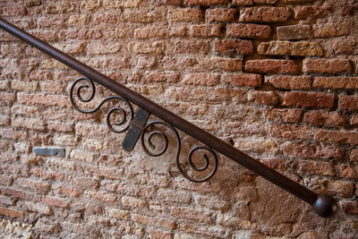 Detail of the railing in the famous borgia ascent in the monti neighborhood of rome