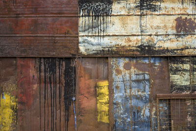 Full frame shot of old weathered wall