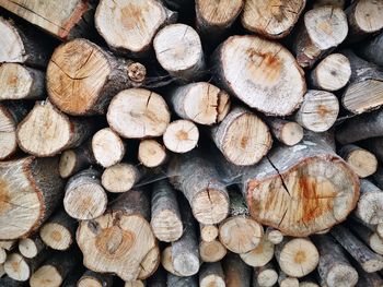 Full frame shot of firewood