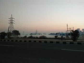 View of road against clear sky