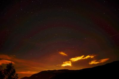 Low angle view of sky at night