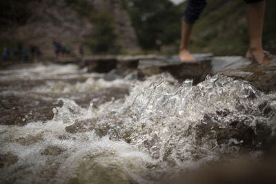 Close-up of water splashing