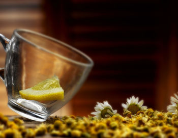 Close-up of drink on table
