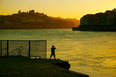 River at sunset