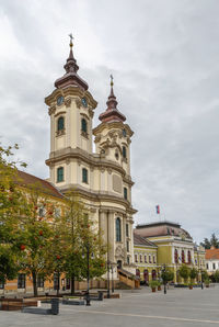 St. anthony's church in padua is the dominant building on dobo istvan square in eger, hungary