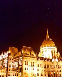 City lit up at night