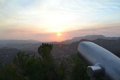 Scenic view of landscape against sky during sunset