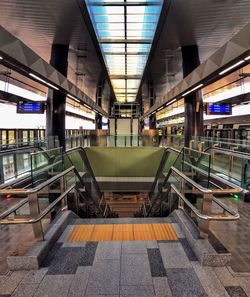 Illuminated subway station